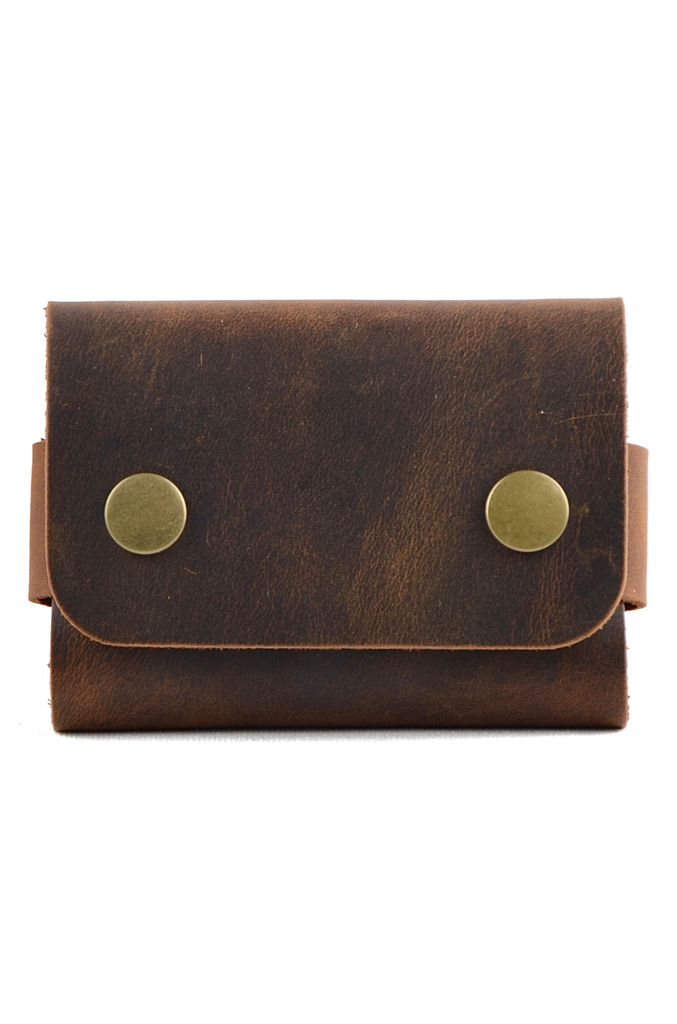 MESSCOLLECTION El yapımı hakiki & gerçek deri çift çıtçıtlı yatay kartlık, Kişiye özel hediyeler, Hediyelik eşyalar (taba)